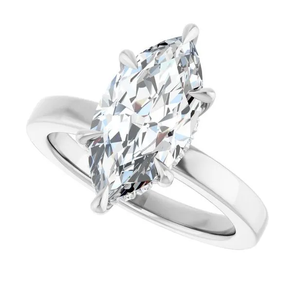 Claw-Prong Hidden Halo-Style Engagement Ring Image 5 Austin's Fine Diamonds & Jewelry Lyndhurst, NJ