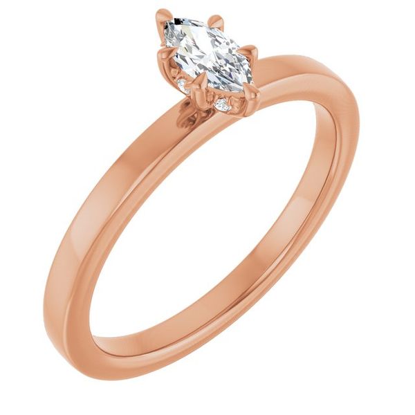 Claw-Prong Hidden Halo-Style Engagement Ring