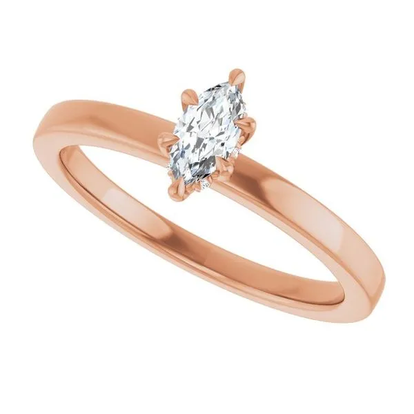 Claw-Prong Hidden Halo-Style Engagement Ring Image 5 Vulcan's Forge LLC KANSAS CITY, MO