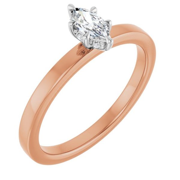 Claw-Prong Hidden Halo-Style Engagement Ring