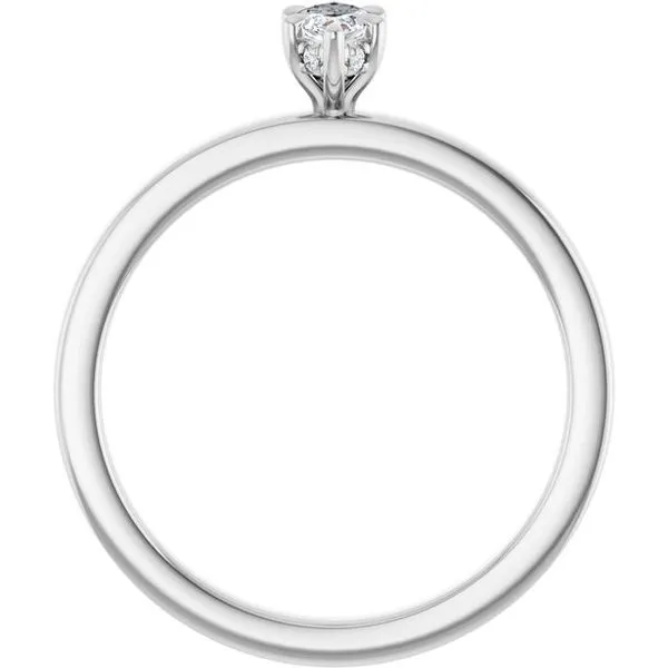 Claw-Prong Hidden Halo-Style Engagement Ring Image 2 Austin's Fine Diamonds & Jewelry Lyndhurst, NJ