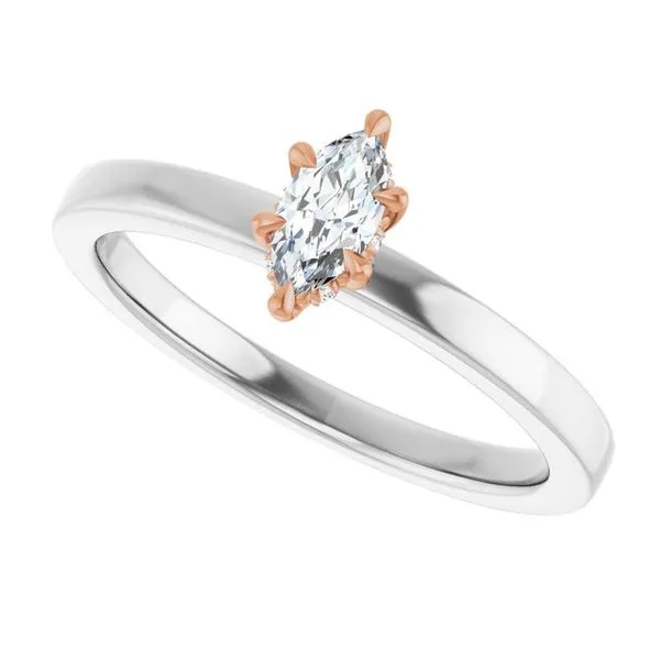 Claw-Prong Hidden Halo-Style Engagement Ring Image 5 J. West Jewelers Round Rock, TX