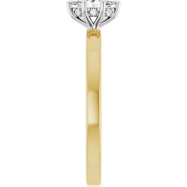 Claw-Prong Hidden Halo-Style Engagement Ring Image 4 Hudson Valley Goldsmith New Paltz, NY