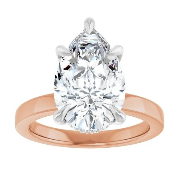 Claw-Prong Hidden Halo-Style Engagement Ring Image 3 Vulcan's Forge LLC KANSAS CITY, MO