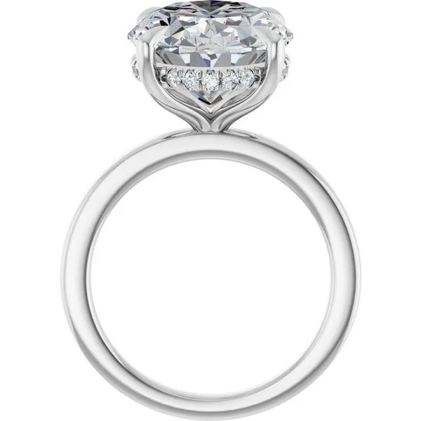 Claw-Prong Hidden Halo-Style Engagement Ring Image 2 Don's Jewelry & Design Washington, IA