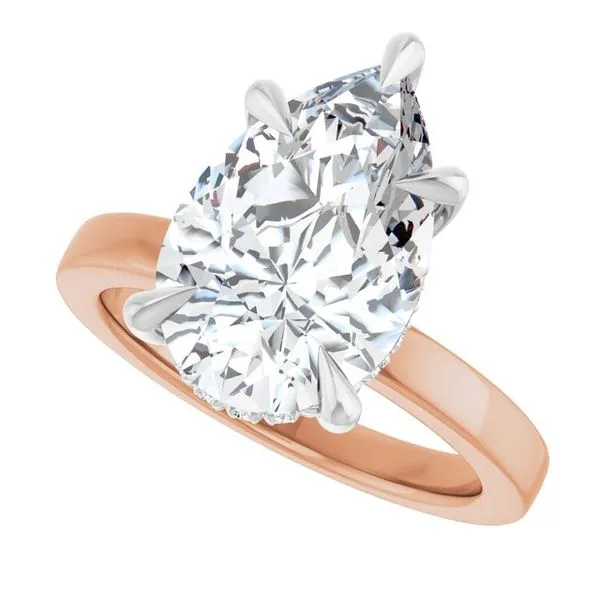 Claw-Prong Hidden Halo-Style Engagement Ring Image 5 Northwood Jewelers Northwood, OH