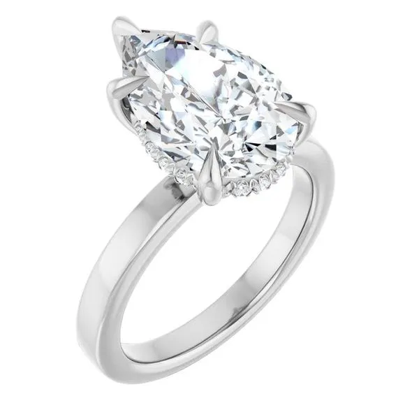 Claw-Prong Hidden Halo-Style Engagement Ring Northwood Jewelers Northwood, OH