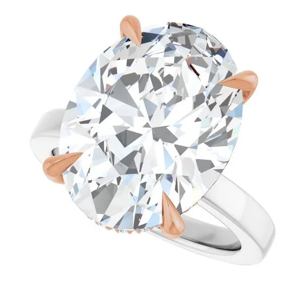 Claw-Prong Hidden Halo-Style Engagement Ring Image 5 J. West Jewelers Round Rock, TX