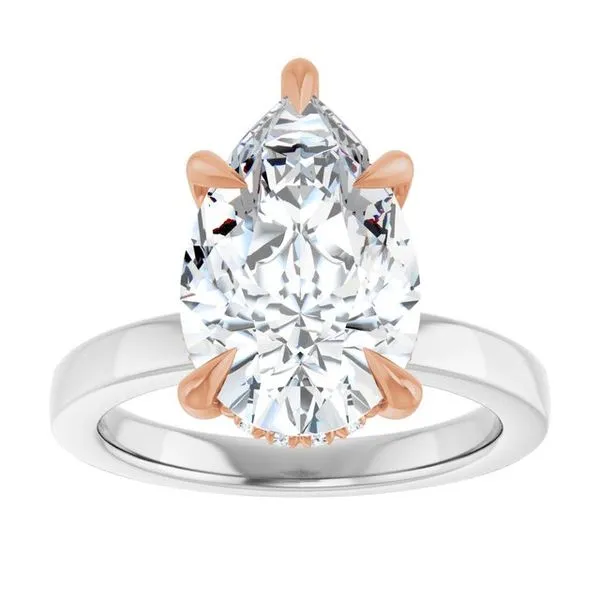 Claw-Prong Hidden Halo-Style Engagement Ring Image 3 The Jewelry Source El Segundo, CA