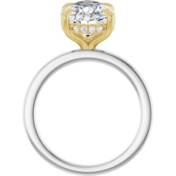 Claw-Prong Hidden Halo-Style Engagement Ring Image 2 Austin's Fine Diamonds & Jewelry Lyndhurst, NJ