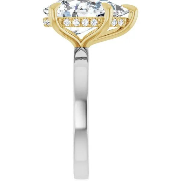 Claw-Prong Hidden Halo-Style Engagement Ring Image 4 Austin's Fine Diamonds & Jewelry Lyndhurst, NJ