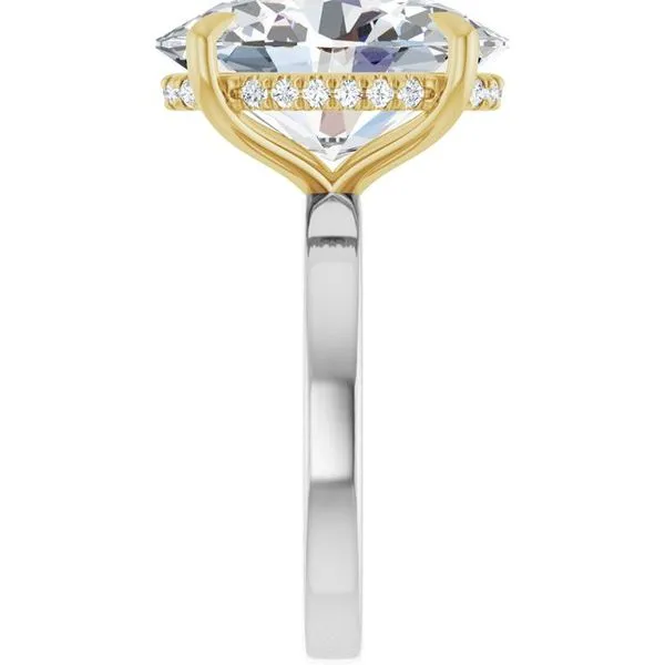 Claw-Prong Hidden Halo-Style Engagement Ring Image 4 Don's Jewelry & Design Washington, IA