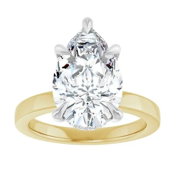 Claw-Prong Hidden Halo-Style Engagement Ring Image 3 Don's Jewelry & Design Washington, IA