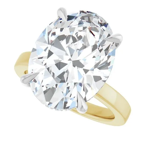 Claw-Prong Hidden Halo-Style Engagement Ring Image 5 Don's Jewelry & Design Washington, IA