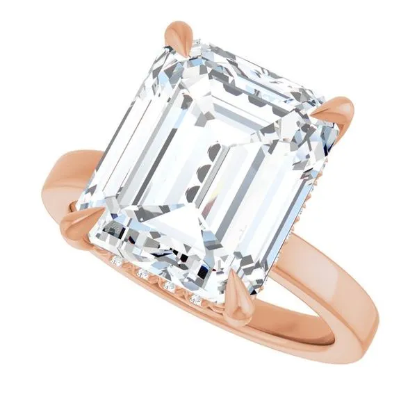 Claw-Prong Hidden Halo-Style Engagement Ring Image 5 Vulcan's Forge LLC KANSAS CITY, MO