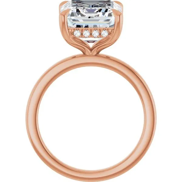 Claw-Prong Hidden Halo-Style Engagement Ring Image 2 Don's Jewelry & Design Washington, IA