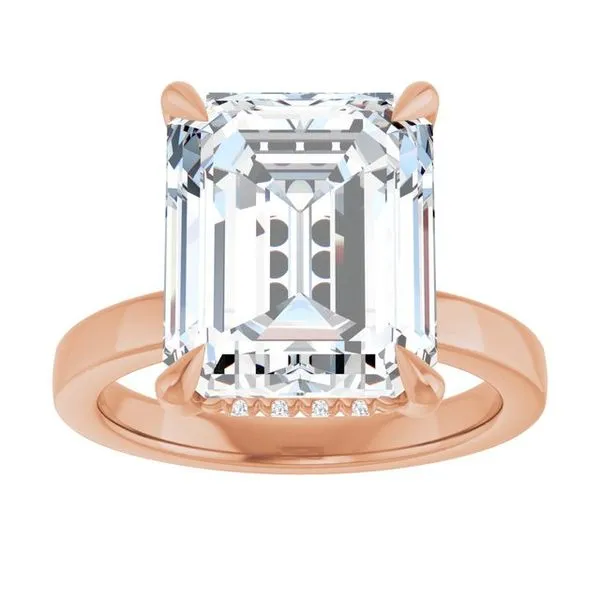 Claw-Prong Hidden Halo-Style Engagement Ring Image 3 Don's Jewelry & Design Washington, IA