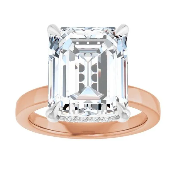 Claw-Prong Hidden Halo-Style Engagement Ring Image 3 Don's Jewelry & Design Washington, IA