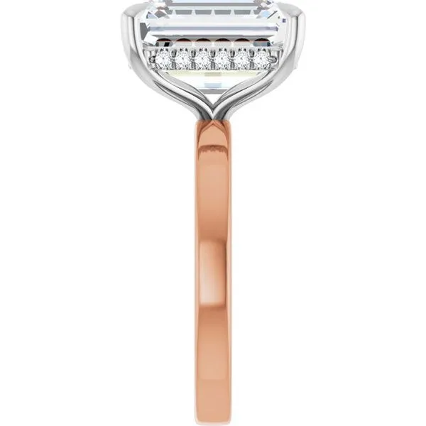 Claw-Prong Hidden Halo-Style Engagement Ring Image 4 Don's Jewelry & Design Washington, IA