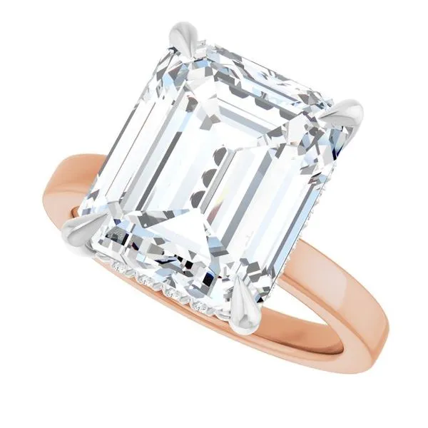 Claw-Prong Hidden Halo-Style Engagement Ring Image 5 Michael Szwed Jewelers Longmeadow, MA