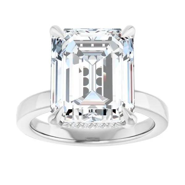 Claw-Prong Hidden Halo-Style Engagement Ring Image 3 Northwood Jewelers Northwood, OH