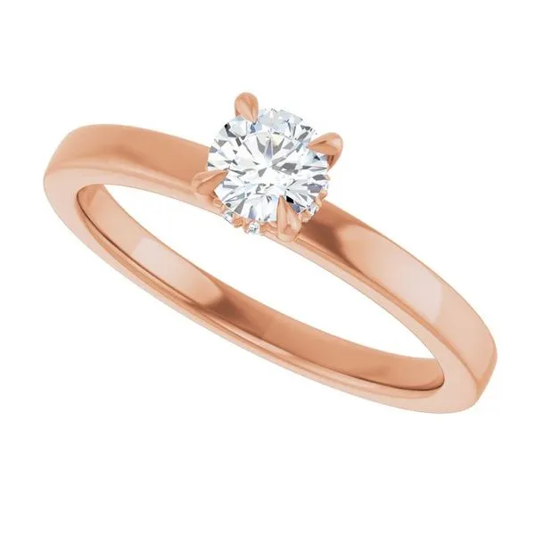 Claw-Prong Hidden Halo-Style Engagement Ring Image 5 Vulcan's Forge LLC KANSAS CITY, MO