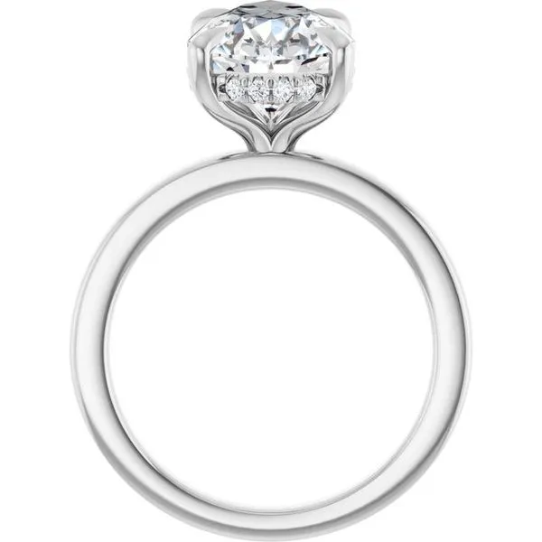 Claw-Prong Hidden Halo-Style Engagement Ring Image 2 Vulcan's Forge LLC KANSAS CITY, MO