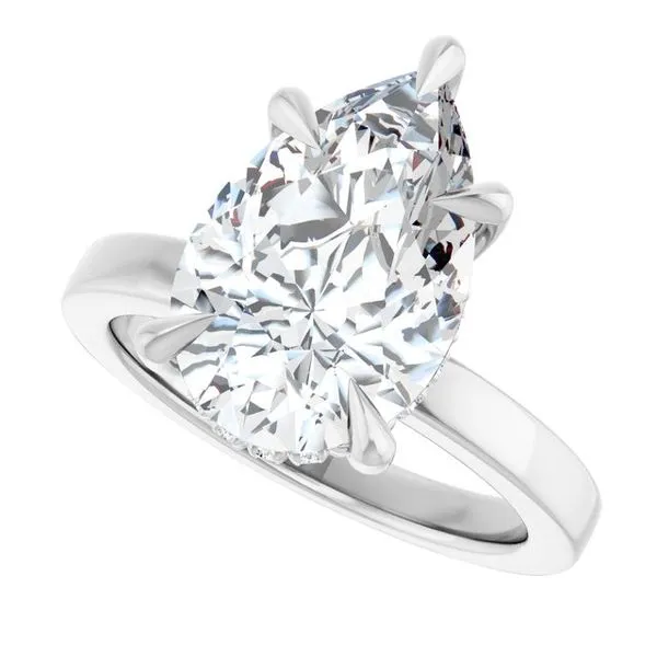 Claw-Prong Hidden Halo-Style Engagement Ring Image 5 Don's Jewelry & Design Washington, IA