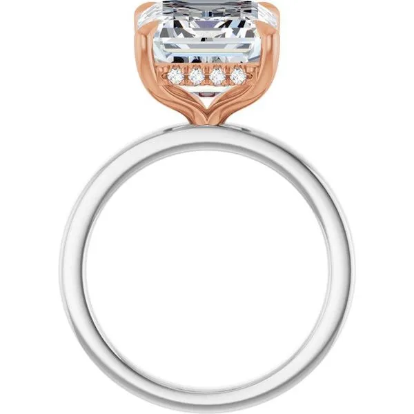 Claw-Prong Hidden Halo-Style Engagement Ring Image 2 Hudson Valley Goldsmith New Paltz, NY