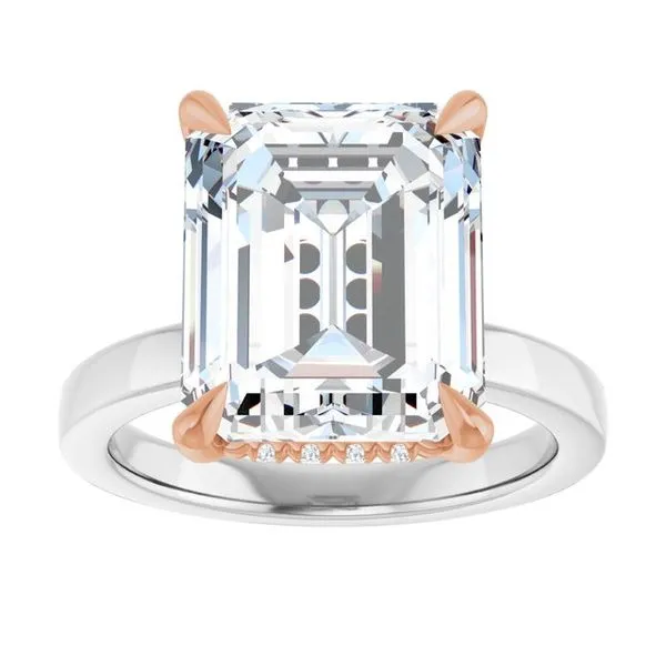 Claw-Prong Hidden Halo-Style Engagement Ring Image 3 Austin's Fine Diamonds & Jewelry Lyndhurst, NJ