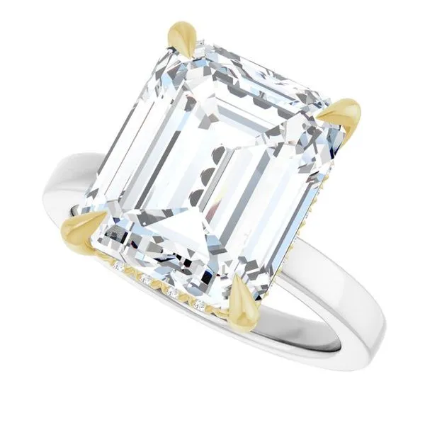 Claw-Prong Hidden Halo-Style Engagement Ring Image 5 JF Jones Jewelers Rochester, NY