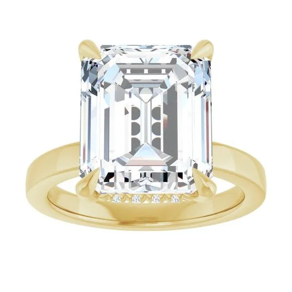 Claw-Prong Hidden Halo-Style Engagement Ring Image 3 Don's Jewelry & Design Washington, IA