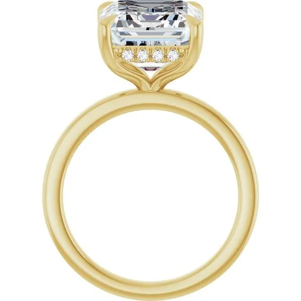 Claw-Prong Hidden Halo-Style Engagement Ring Image 2 Hudson Valley Goldsmith New Paltz, NY