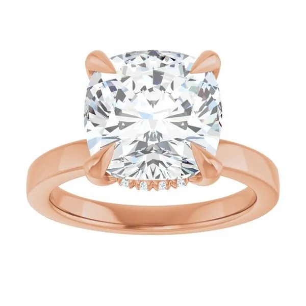 Claw-Prong Hidden Halo-Style Engagement Ring Image 3 Vulcan's Forge LLC KANSAS CITY, MO