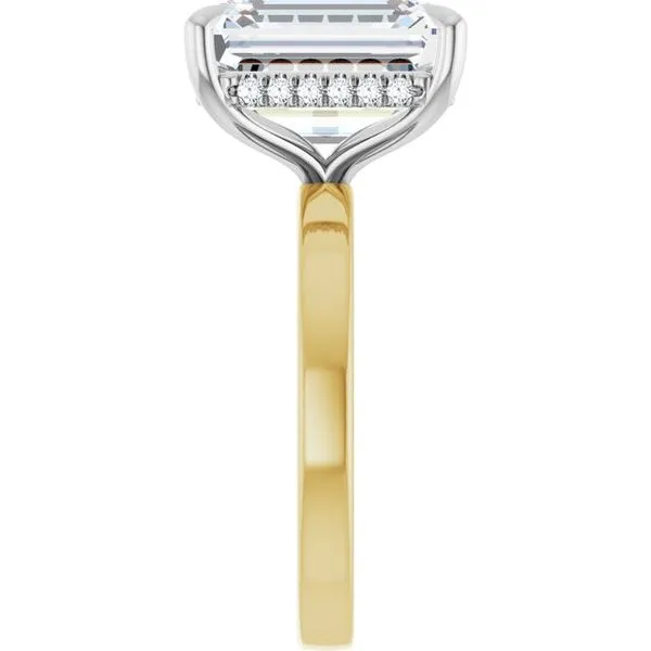 Claw-Prong Hidden Halo-Style Engagement Ring Image 4 Arezzo Jewelers Elmwood Park, IL
