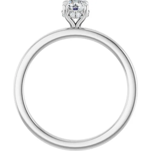 Claw-Prong Hidden Halo-Style Engagement Ring Image 2 Arezzo Jewelers Elmwood Park, IL