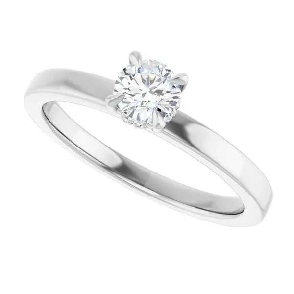Claw-Prong Hidden Halo-Style Engagement Ring Image 5 Morin Jewelers Southbridge, MA
