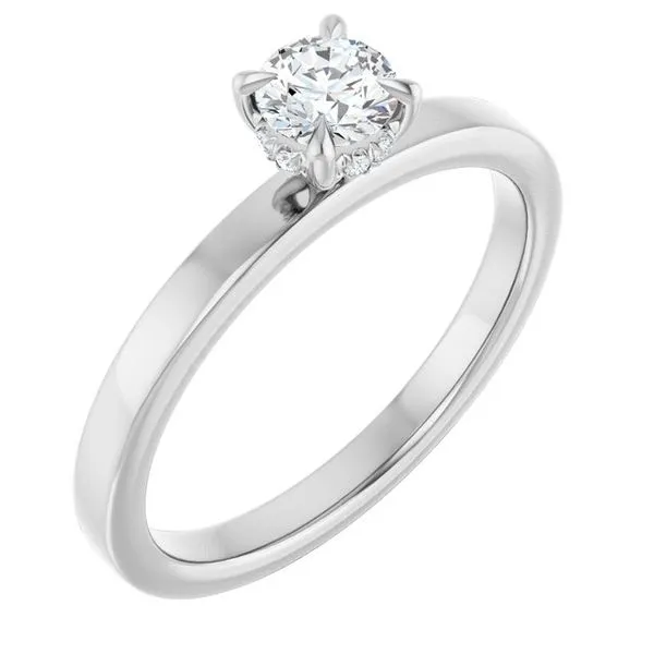 Claw-Prong Hidden Halo-Style Engagement Ring Raleigh Diamond Fine Jewelry Raleigh, NC