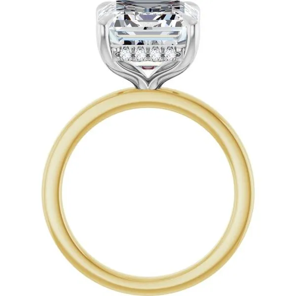 Claw-Prong Hidden Halo-Style Engagement Ring Image 2 J. West Jewelers Round Rock, TX