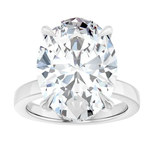 Claw-Prong Hidden Halo-Style Engagement Ring Image 3 Ocean View Jewelers Millville, DE