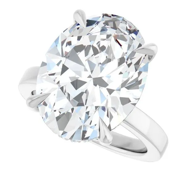 Claw-Prong Hidden Halo-Style Engagement Ring Image 5 The Jewelry Source El Segundo, CA