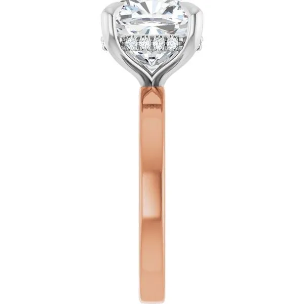 Claw-Prong Hidden Halo-Style Engagement Ring Image 4 Michael Szwed Jewelers Longmeadow, MA