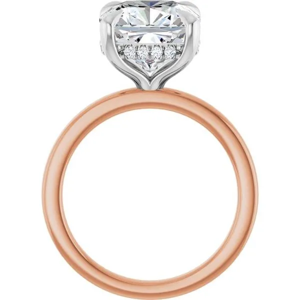 Claw-Prong Hidden Halo-Style Engagement Ring Image 2 Hudson Valley Goldsmith New Paltz, NY