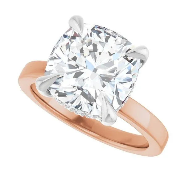 Claw-Prong Hidden Halo-Style Engagement Ring Image 5 Morin Jewelers Southbridge, MA