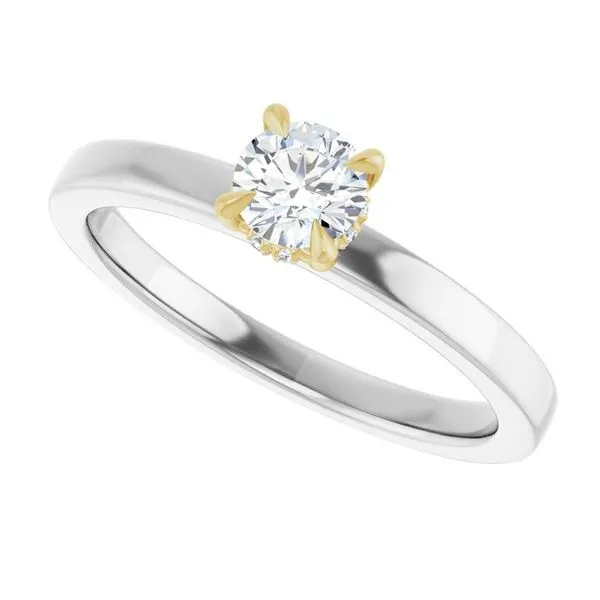 Claw-Prong Hidden Halo-Style Engagement Ring Image 5 The Jewelry Source El Segundo, CA