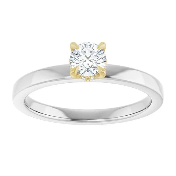 Claw-Prong Hidden Halo-Style Engagement Ring Image 3 Ocean View Jewelers Millville, DE