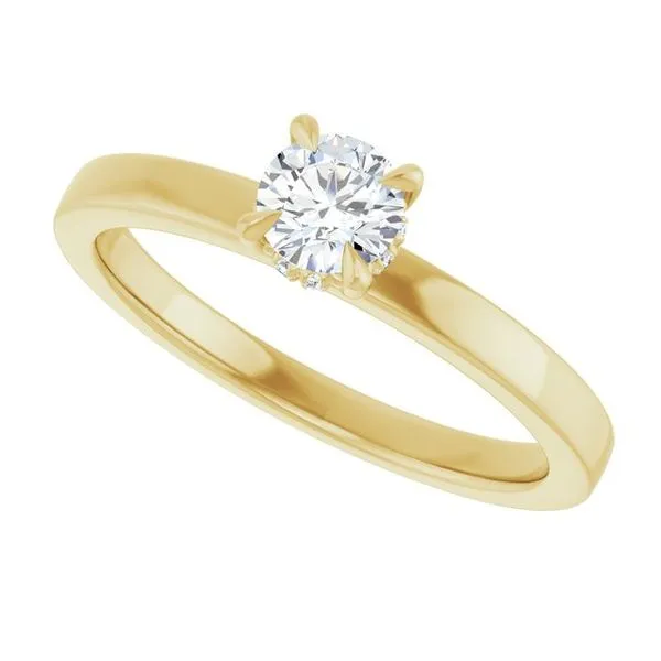 Claw-Prong Hidden Halo-Style Engagement Ring Image 5 Raleigh Diamond Fine Jewelry Raleigh, NC