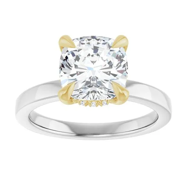 Claw-Prong Hidden Halo-Style Engagement Ring Image 3 Natale Jewelers Sewell, NJ