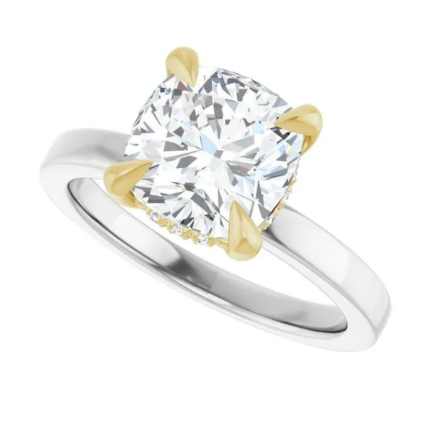 Claw-Prong Hidden Halo-Style Engagement Ring Image 5 JF Jones Jewelers Rochester, NY