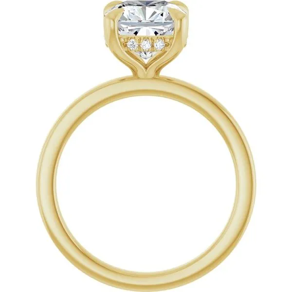 Claw-Prong Hidden Halo-Style Engagement Ring Image 2 Don's Jewelry & Design Washington, IA